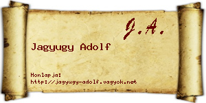 Jagyugy Adolf névjegykártya